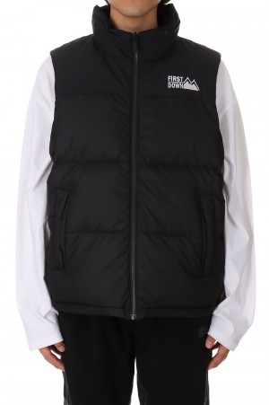 BUBBLE DOWN VEST MICROFT® -BLACK(F542002)