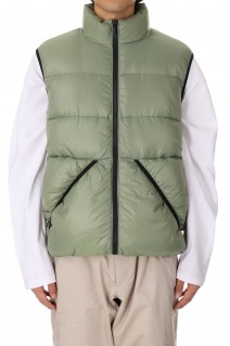 DOWN VEST NYLON TAFFETA -SAGE GREEN(F542009)