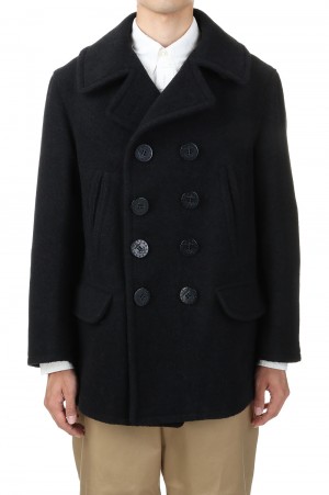 Suvin Cotton Melton P Coat - BLACK (COLM-119)
