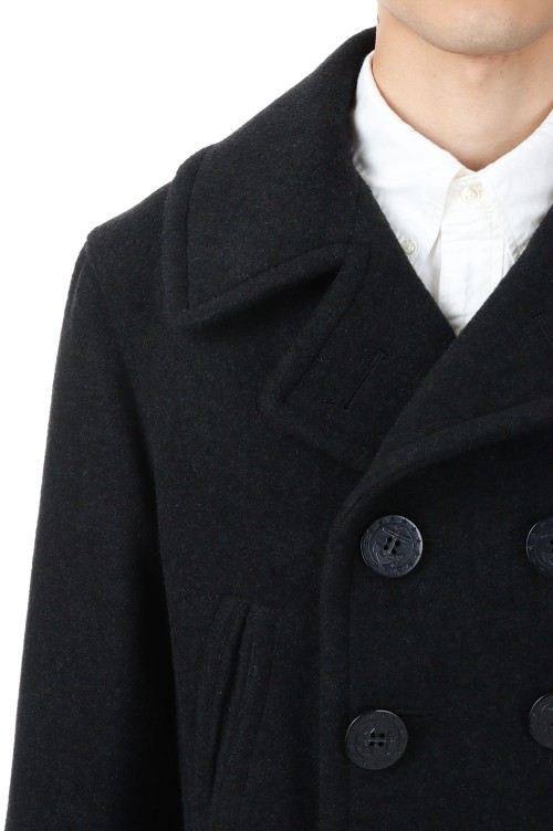 Suvin Cotton Melton P Coat - BLACK (COLM-119) | セレクトショップ