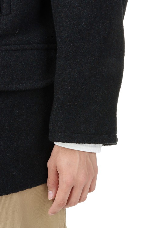Suvin Cotton Melton P Coat - BLACK (COLM-119) | セレクトショップ