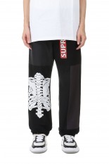 NY: ARCHIVE TEE PATCHWORK TROUSERS(COTDNYPT-028)-BLK ASST-