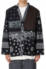 BANDANA PATCHWORK CONCHO JACKET(COTDPT-332)-BLACK-