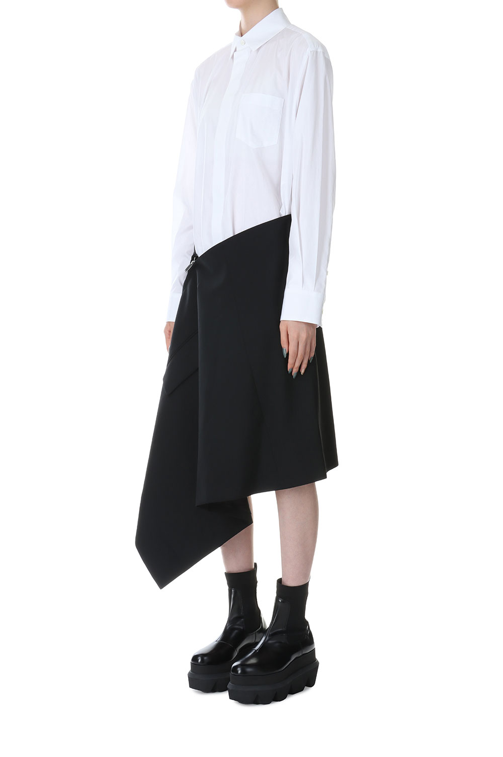 ワンピース sacai Thomas Mason Cotton Poplin Dress 2 Sacai Thomas Mason Cotton Poplin Dress | Wardrobe Icons