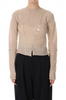 Asymmetry Sheer Knit -NATURAL (12320501)