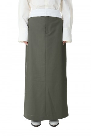 Wrap waist Skirt / Gray (023-023-WS11)