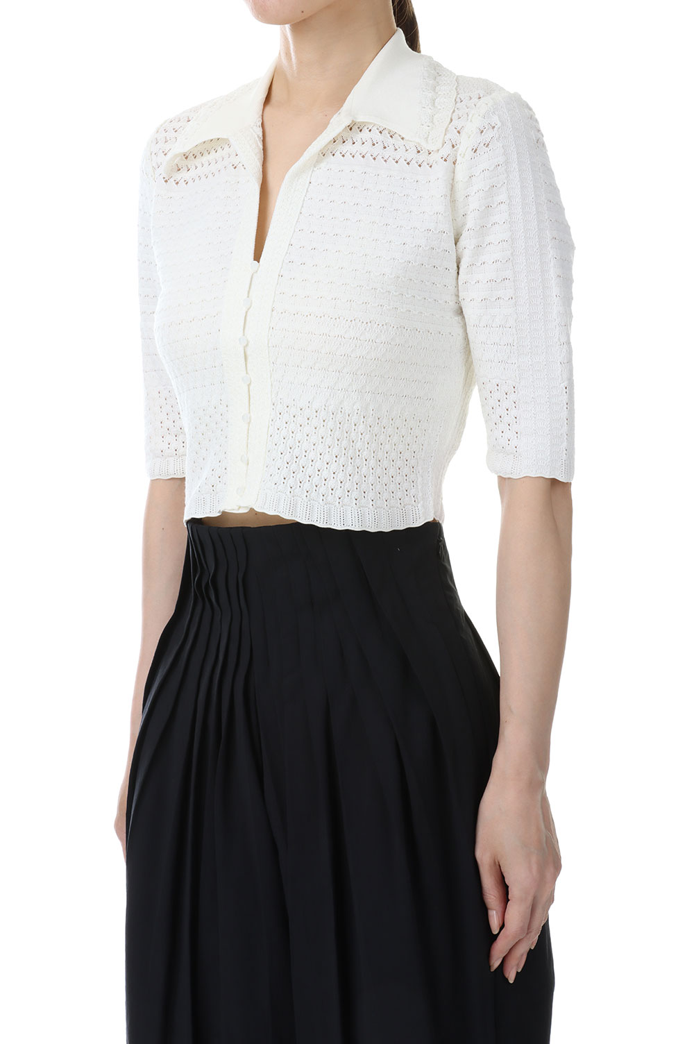 Lace Knitted Top / WHITE (MM23PF-KN728) | セレクトショップ