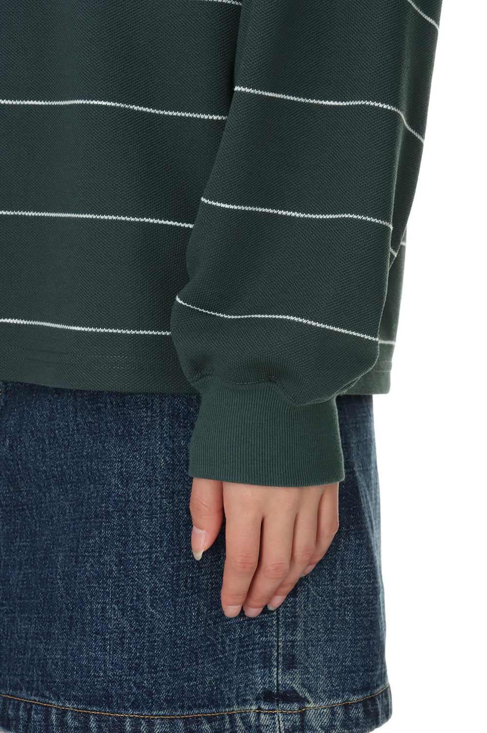 Field Striped Mockneck -ASPHALT GRAY(NT6353N) | セレクト