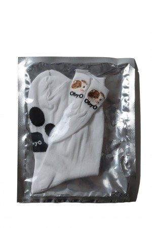 emblem socks / WHITE：KINI(oo23aw-04)
