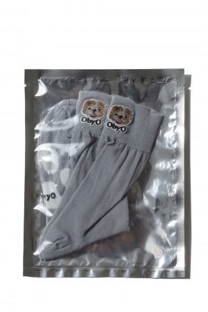 emblem socks / GRAY：TETO(oo23aw-04)
