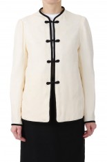 Crane Pattern Jacquared Jacket - Ecru (MM23PS-JK707)