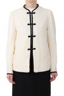 Crane Pattern Jacquared Jacket - Ecru (MM23PS-JK707)