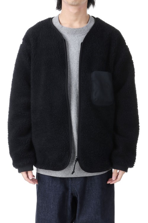 Wool Boa WINDSTOPPER Field Cardigan - BLACK (NA2351N) | セレクト ...