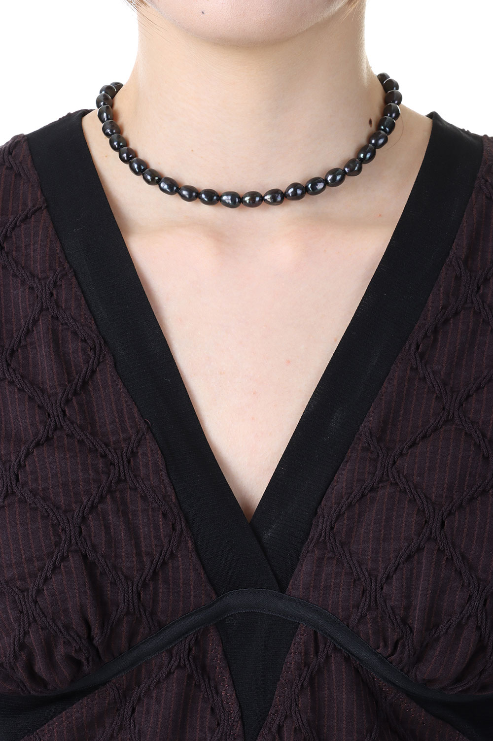 BLACK MEDIUM PEARL NECKLACE(L-23) | セレクトショップ 