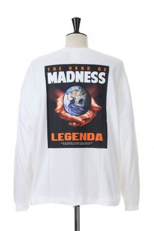 THE HAND OF MADNESS Long-Sleeve T-Shirt -WHITE(LEC1136)