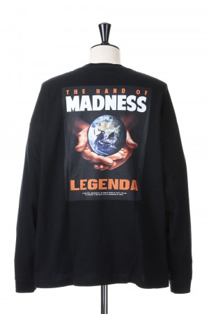THE HAND OF MADNESS Long-Sleeve T-Shirt -BLACK(LEC1136)