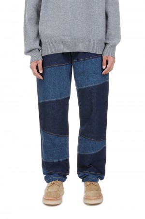 PATCHWORK BOTAN LOOSE JEANS(FD65DP4116A1) -RINSE BLUE DENIM-