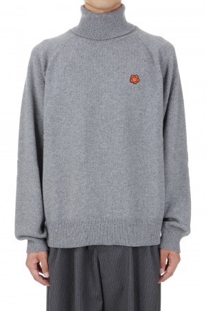 BOKE FLOWER CREST TURTLENECK(FD65PU4283LC) -PEARL GREY-