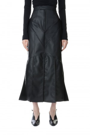 FETICO 2023秋冬　 FAUX-LETHER SLIT SKIRT 2CF9790_SET_4fe54d87-d6f1-41ff
