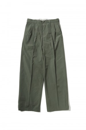 BETA 2-TUCK TROUSERS(23-US002006)-009 KHAKI GREEN-