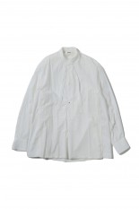 PULLOVER STAND COLLAR SHIRT(23-MS003007)-006 WHITE-