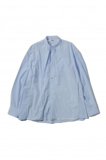 PULLOVER STAND COLLAR SHIRT(23-MS003007)-010 POWDER BLUE-