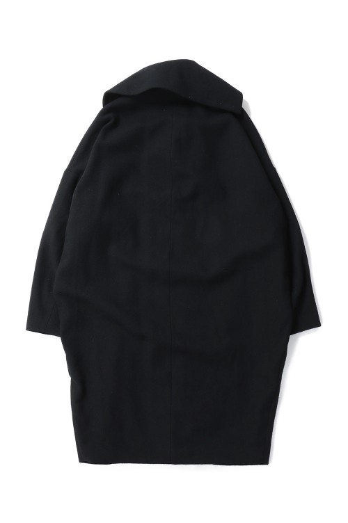 ジャケット・アウター Omar Afridi, 23FW DISTORTED COCOON COAT Distorted Cocoon Coat in Black Dry Wool – SVRN