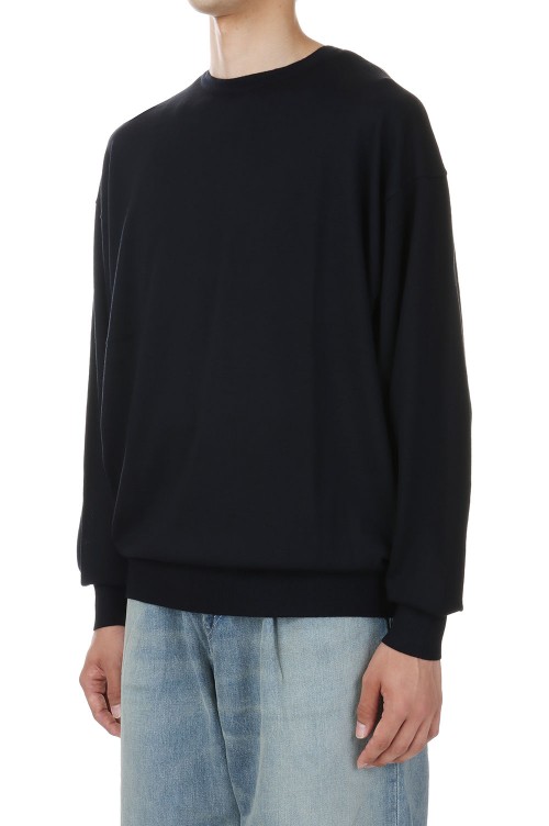 SEQUEL]LOW GAUGE CREW NECK KNIT/BLACK(SQ-23AW-KN-04) – R&Co.
