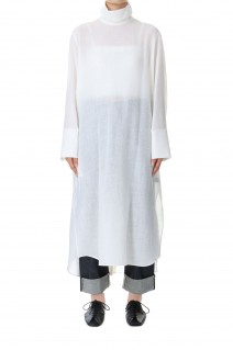 Wool Gauze Shirt One piece-WHITE(S23AW-02)