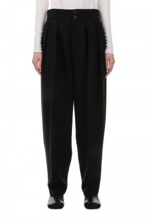wide tuck pants-BLACK(S23AW-12)