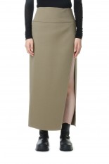 Matelasse Twill Mix Skirt - BLACK 001 (25-07709) | セレクト