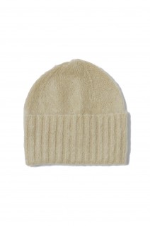 BRUSHED SUPER KID MOHAIR KNIT CAP-BEIGE(#A23AC08KM)