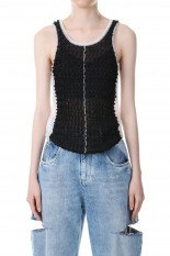 Toge toge Sheer Knit Tank -BLACK(21231365304)