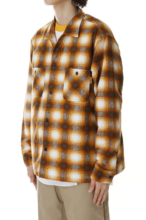 SD Quilted Print Flannel Check Shirt Jacket - BROWN | セレクト 