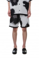 Abstract Flower Knit Shorts -WHITE(LEP227)