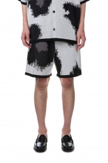 Abstract Flower Knit Shorts -WHITE(LEP227)