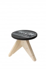Circle Stool -Low- Seat painting / Branding iron logo