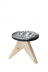 Circle Stool -Low- Seat painting / AAA logo
