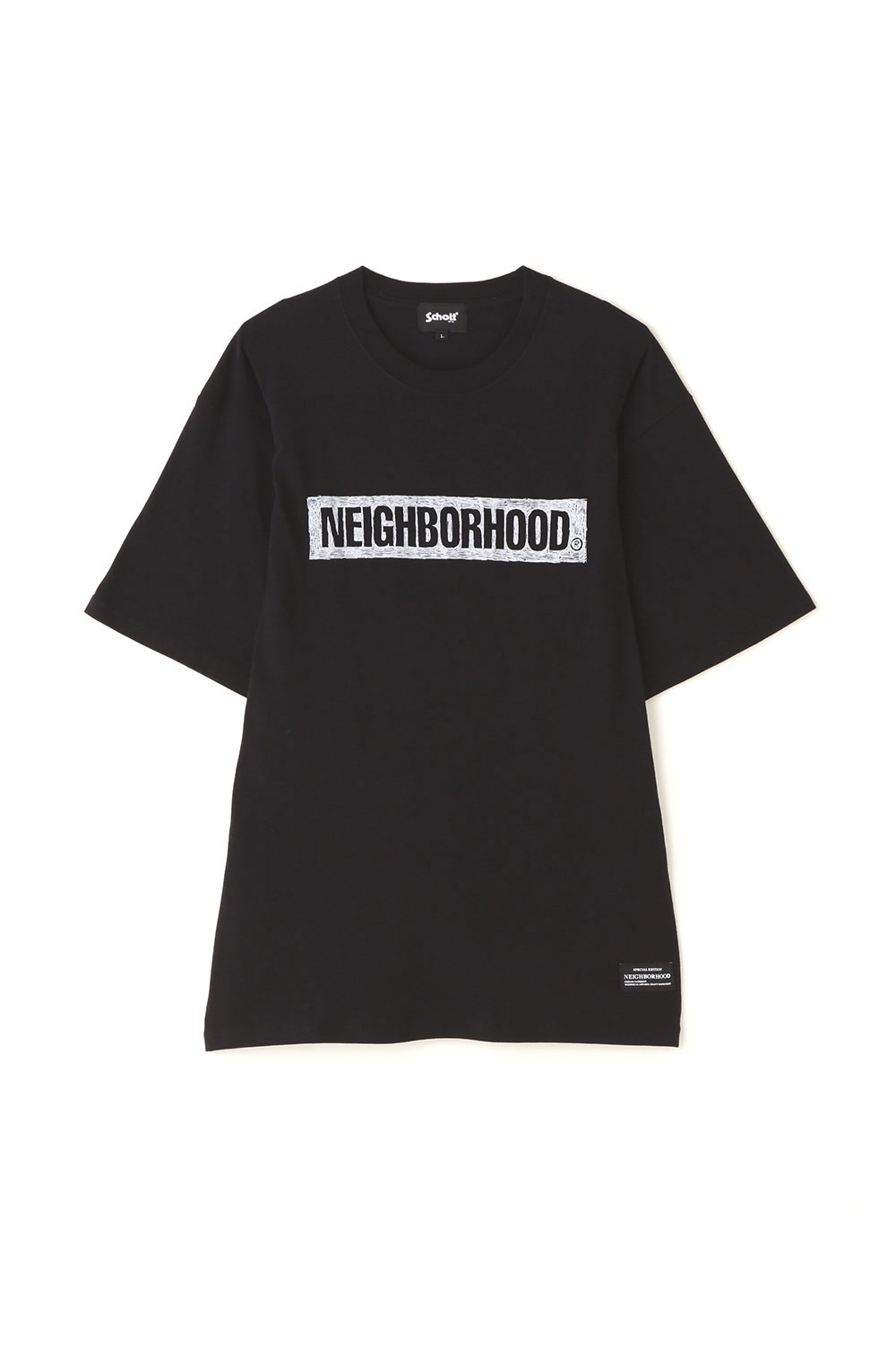 Schott x NEIGHBORHOOD SS T-SHIRT / BLACK (SCHC-H-054