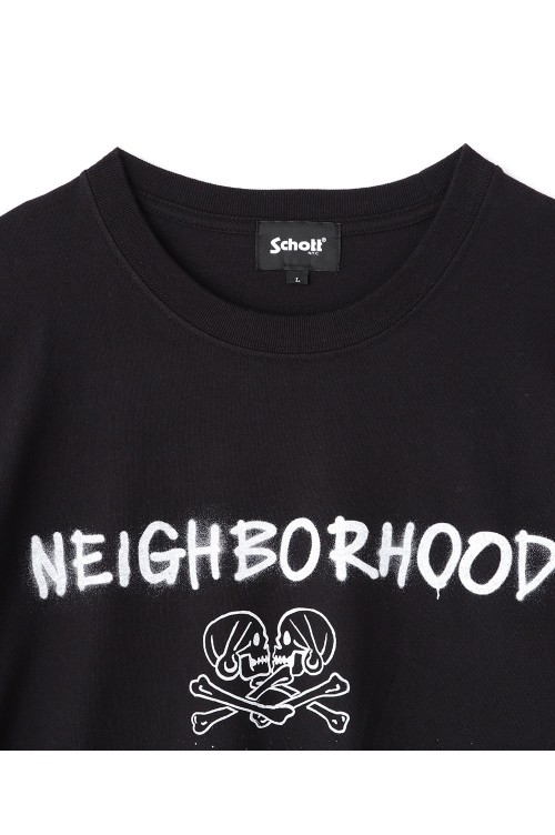 BLACKブラックNeighborhood Schott  LS T-SHIRT BLACK XL