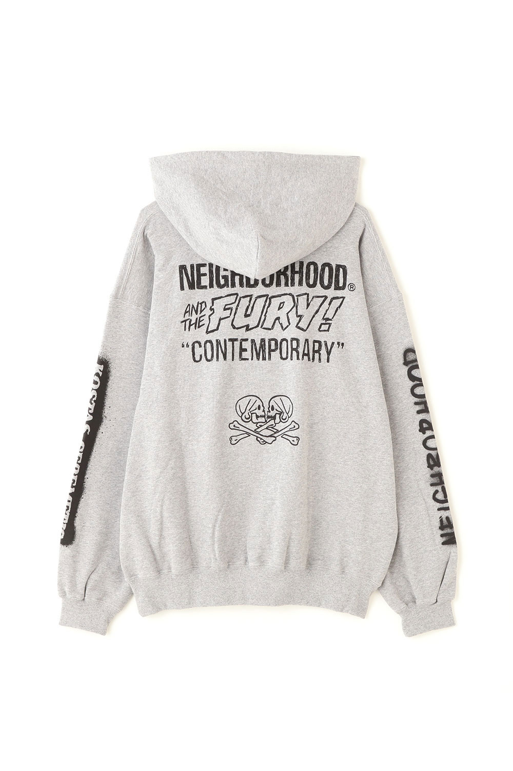Schott x NEIGHBORHOOD HOODED SWEAT / GREY (SCHC-H-057