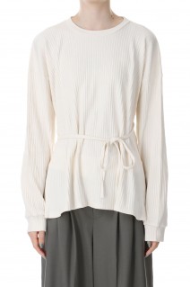 SHAW LONG SLEEVE-OFF WHITE( FSHL-RIB-000)