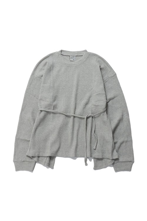 Baserange shaw long sleeve グレー SHAW LONG SLEEVE-Grey Melange( FSHL-RIB-000) | セレクトショップ