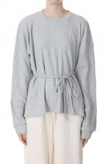 SHAW LONG SLEEVE-Grey Melange( FSHL-RIB-000)