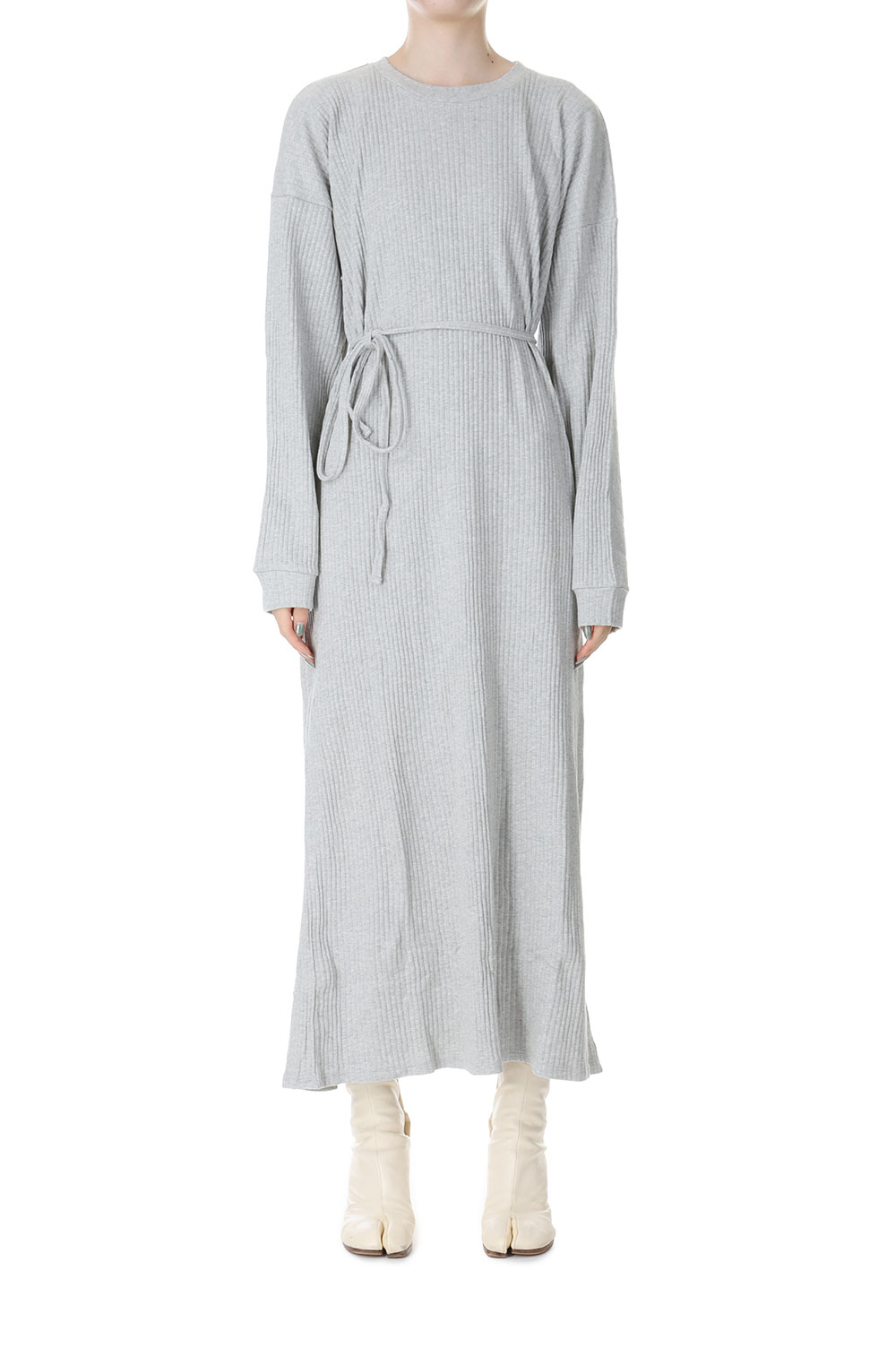 SHAW LONG SLEEVE KAFTAN-Grey Melange(DRSH-RIB-000
