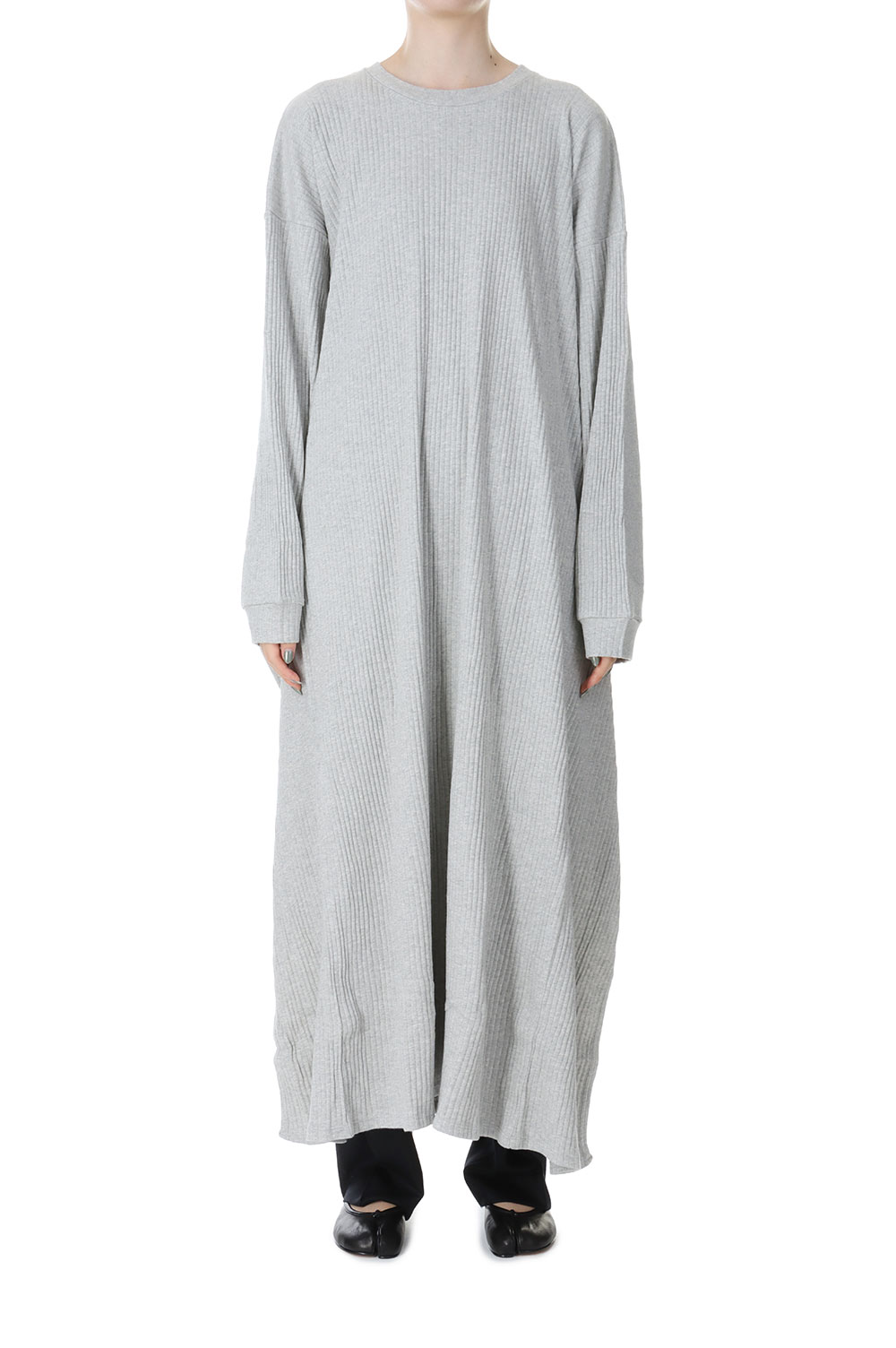 SHAW LONG SLEEVE KAFTAN-Grey Melange(DRSH-RIB-000