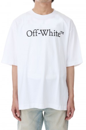 BIG BOOKISH SKATE S/S TEE / 0110 WHITE BLACK