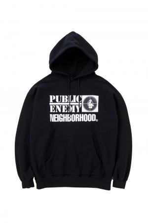 トップス NH X PUBLIC ENEMY. SWEATPARKA LS Neighborhood x Public Enemy L/S Sweatparka 'Black'