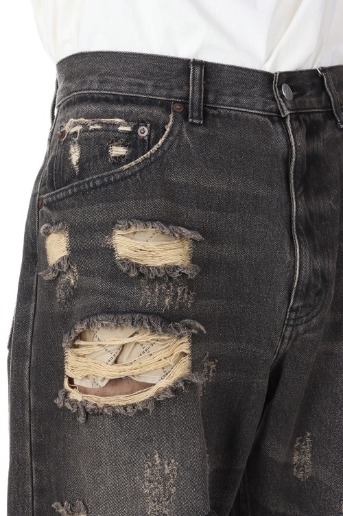 DENIM BORO BAGGIE PANTS / BLACK(23AW-FS-17/FS1266) | セレクト