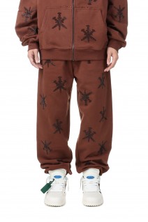 BROWN BLACK RHINESTONE JOGGER / BROWN